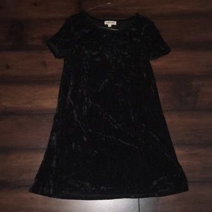 Black velvet dress